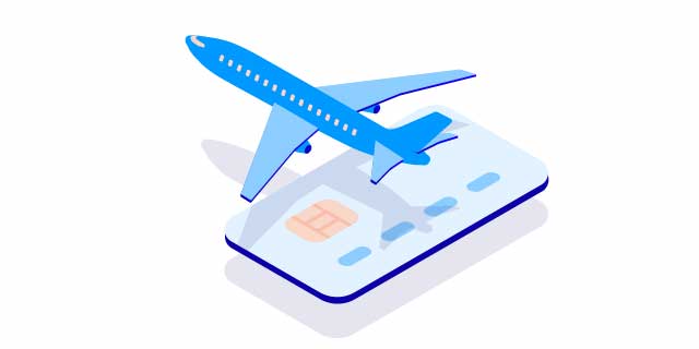 Kreditkort och flygplan - small